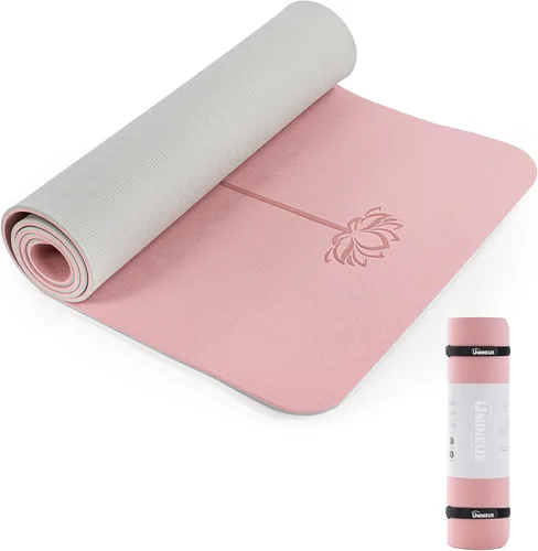 UMINEUX Esterilla de yoga extra gruesa de 1/3 y 2/5 pulgadas antideslizante para mujeres, respetuosa con el medio ambiente, tapete de ejercicio de