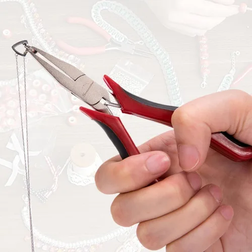 Miniatura 2 de SPEEDWOX Alicates de punta plana – 4.5 pulgadas de microscadena, alicates finos de pico de pato, mandíbulas lisas, mini herramienta de fabricación