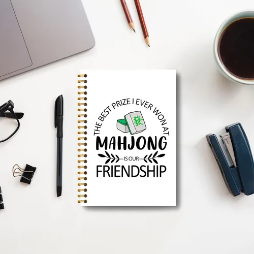 Miniatura 3 de Mahjong Friendship Notebook, Mahjong Gifts for Women Journal, Gifts for Mahjong Players Journal, Mahjong Hardcover Spiral Notebooks 5.5x8.3 Inch