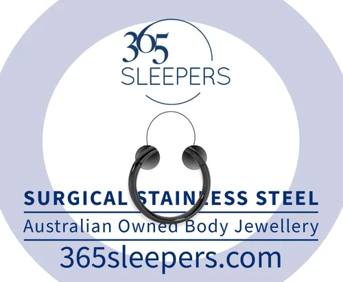 Miniatura 2 de 365 Sleepers - Piercing para el cuerpo de acero quirúrgico 316L, 20G, 18G, 16G, 14G, 12G, 10G, 8G, 6G, con sección abisagrado, se vende por unidad