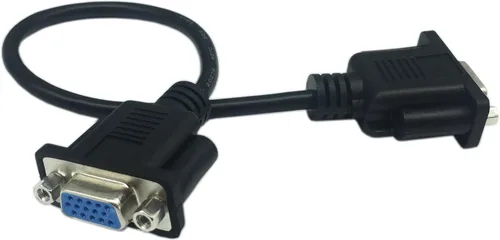 Miniatura 3 de CERRXIAN 1 pie VGA SVGA 15 Pin HD15 hembra a hembra cambiador de género adaptador de extensión Video Monitor Cable para PC portátil TV Porjector (ff)