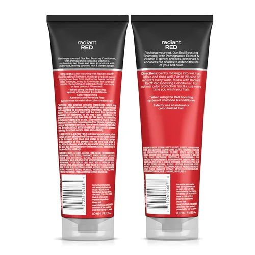 Miniatura 8 de John Frieda Paquete de champú y acondicionador Radiant Red, champú y acondicionador mejorador, ayuda a mejorar los tonos, con granada y vitamina E