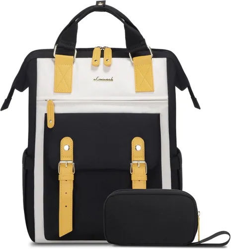 Miniatura 25 de LOVEVOOK - Mochila para laptop de mujer, bolsa de trabajo, viaje, computadora, mochila para maestra o enfermera, bolsa para libros, beige verde