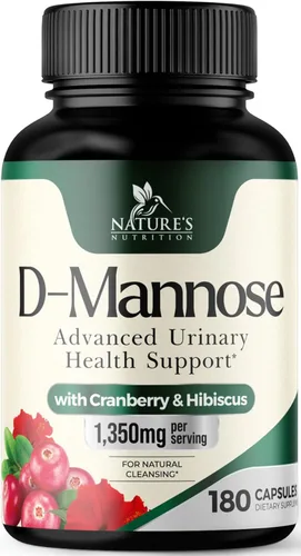 Miniatura 10 de D-manosa 1000 mg por porción – Arándano e hibisco – Eficaz de acción rápida, elimina las impurezas para la vejiga, suplemento de apoyo a la salud