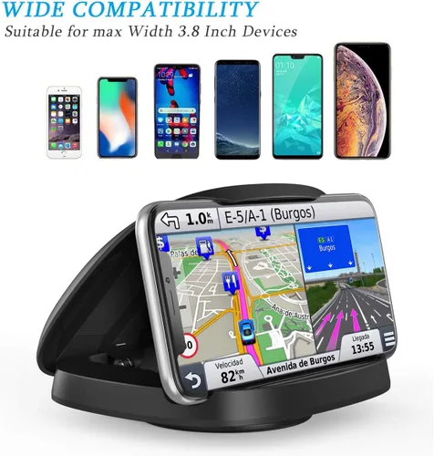Miniatura 3 de JOYEKY Soporte de teléfono celular para automóvil, soporte vertical horizontal para teléfono con rotación de 360° para tablero de instrumentos