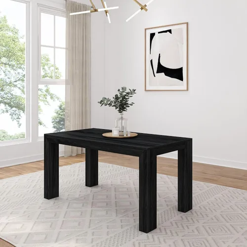 Miniatura 24 de Plank+Beam Mesa de comedor de 48 pulgadas, mesa de cocina de madera maciza de 48 pulgadas, mesa de comedor rectangular para comedor, oficina