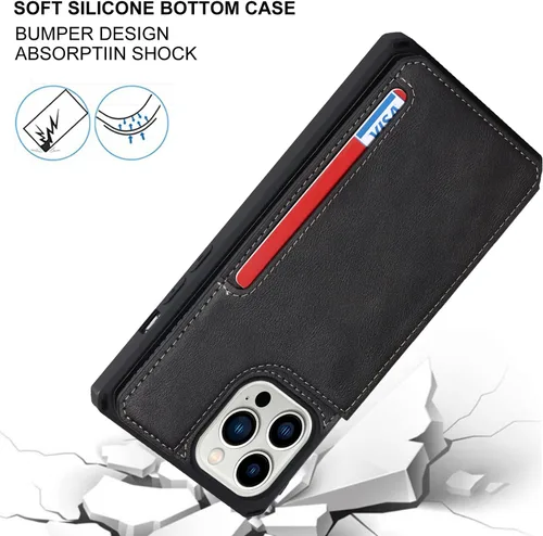 Miniatura 4 de Cavor Funda para iPhone 11 Pro Max con tarjetero y tarjetero, funda tipo cartera con tarjetero para tarjetas de crédito para iPhone11ProMax, funda