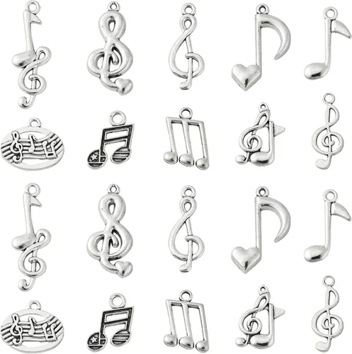 Miniatura 14 de DanLingJewelry 100 dijes temáticos de Canadá de plata antigua, con diseño de hojas de arce, osos, ardilla, hockey, para hacer joyas y manualidades