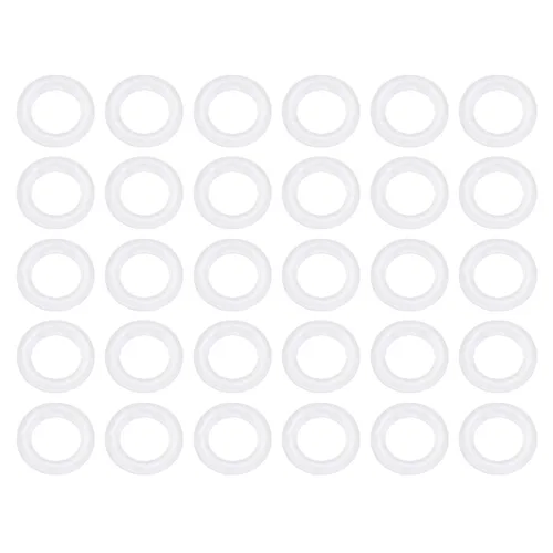 Miniatura 10 de [30 piezas] Juntas tóricas de silicona blancas de 0.177 in de diámetro exterior de 0.059 in de diámetro interior, 0.059 in de ancho, junta métrica
