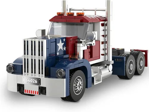 Xbert American Semi Trucks - Juegos de construcción de camiones de tractores de gran plataforma, vehículos de transporte, juguetes de automóviles,
