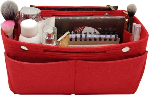 Miniatura 5 de LEXSION Organizador de fieltro para bolso – Bolsa de bolsillo múltiple en bolsa organizadora