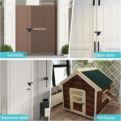 Miniatura 6 de Alise Pestillo de Cerradura de Puerta con Perno Deslizante de 4 Pulgadas, Cerradura de Puerta con Orificio para Candado, Pernos de Barril de Acero