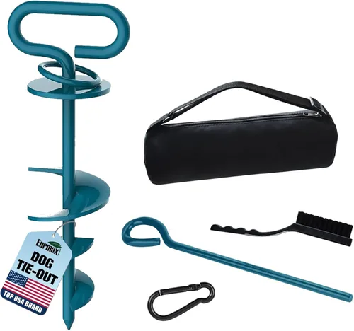 Miniatura 28 de Eurmax USA Estaca de amarre resistente para perros grandes de hasta 210 libras, estacas para perros para exteriores, anclaje de suelo para correa