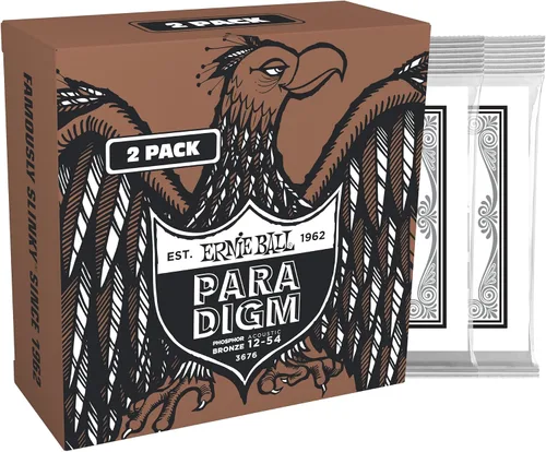 Miniatura 3 de Ernie Ball Cuerdas de guitarra acústica Medium Light Paradigm Phosphor Bronze - Paquete de 2 unidades 12-54 (P03676)