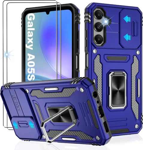 Miniatura 74 de Gritup para Samsung Galaxy S22 Funda con protectores de pantalla HD de 2 paquetes y cubierta deslizante para la cámara, protección contra caídas