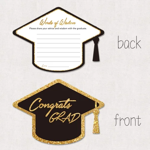 Miniatura 2 de Yuzi-n Tarjetas de consejos de graduación para el graduado (paquete de 50), suministros de decoración de juegos de fiesta de graduación de escuela