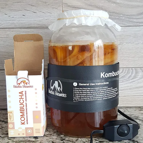 Miniatura 3 de Alfombrilla térmica ajustable para kombucha, envoltura térmica Bucha Brewers Kombucha, calentador de kombucha, calentador de fermentador