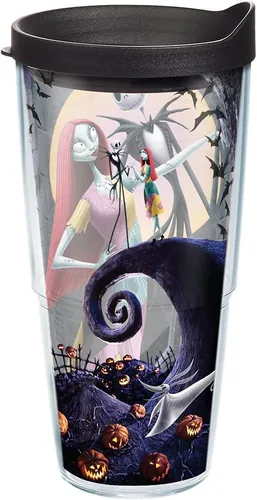 Tervis Disney - The Nightmare Before Christmas Jack and Sally - Vaso aislado de 24 onzas, transparente