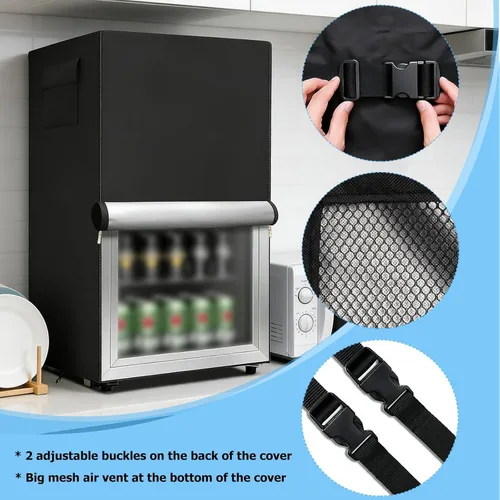 Miniatura 5 de Funda para refrigerador para exteriores, 600D, resistente, 100% impermeable, cubierta vertical para congelador, fundas exteriores para refrigerador.