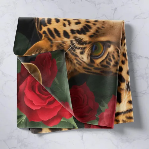 Miniatura 2 de Erosebridal Tapiz de guepardo para colgar en la pared, tapiz de rosa roja, decoración del hogar, tapiz de leopardo y gato, diseño de pared