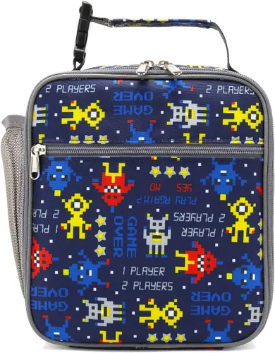 Miniatura 5 de FlowFly Lonchera para niños, bolsa suave aislada, mini hielera para el regreso a clases, kit de bolsa térmica para comidas, para niñas, niños, robot