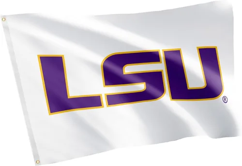 Desert Cactus Bandera de la Universidad Estatal de Louisiana – Bandera de los Tigres LSU de 3 x 5 pies, tela duradera para interiores y exteriores,
