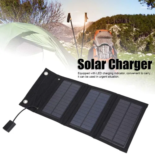 Miniatura 5 de Tyenaza Cargador solar portátil 15W Panel solar portátil Paquete plegable Paneles solares para turismo y senderismo