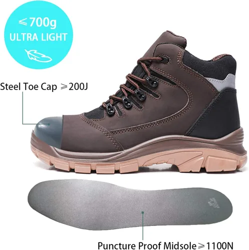 Miniatura 3 de DRKA Botas de trabajo con punta de acero para hombre resistentes al agua