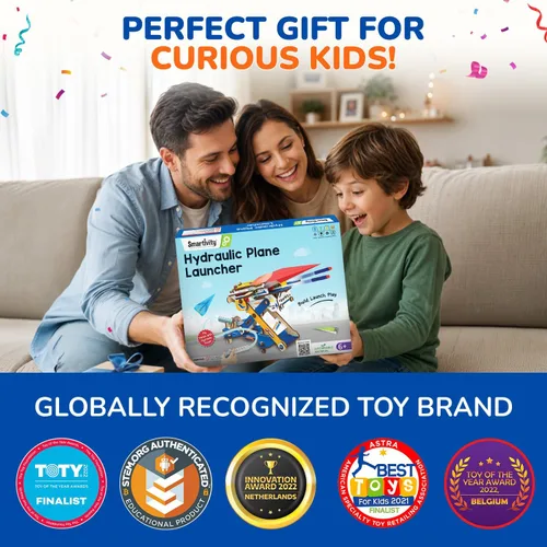 Miniatura 7 de Smartivity DIY 2 en 1 Aviones de papel hidráulicos y lanzadores de dardos STEM juguete para niños de 6 a 14 años Regalos de cumpleaños para niños
