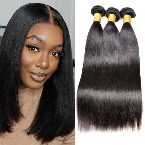 Miniatura 44 de Paquetes de cabello afro rizado y kinky, extensiones de cabello humano de 8 pulgadas, tejido rizado sin procesar, doble entretejido, virgen