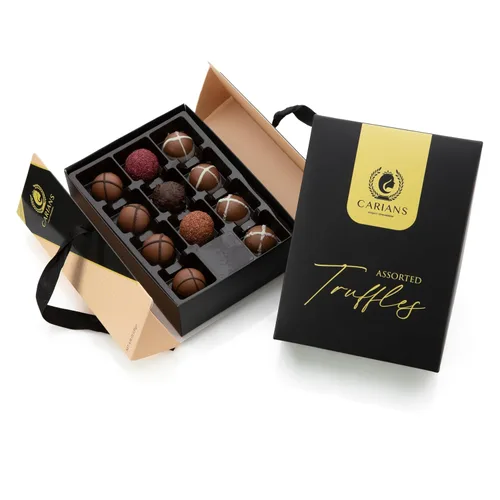 Miniatura 8 de CARIANS - Caja de regalo de chocolate praliné artesanal para el Día del Padre, 36 chocolates gourmet surtidos, rellenos de miel premium, tahini