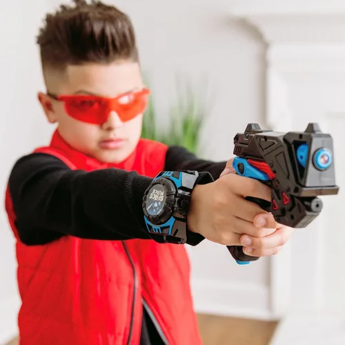 Miniatura 3 de Space Blaster Playset para niños – Ultimate Alien Combat Toy Juego de rol de 5 piezas Varita iluminada, gafas, cuchillo de juego de simulación