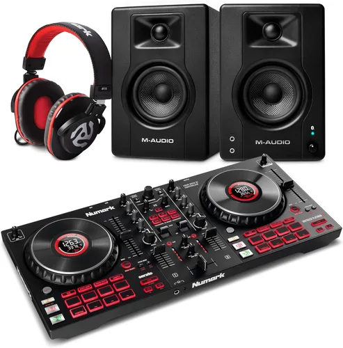 Miniatura 9 de Numark Mixtrack Platinum FX DJ Controller y M-AUDIO BX3 Par de monitores Bluetooth Studio para grabación de estudio, producción de música