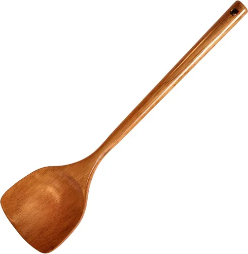 Miniatura 12 de Espátula de madera, espátula ranurada, cucharón de sopa, juego de utensilios de mango largo, hecho a mano para utensilios de cocina