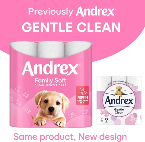 Miniatura 2 de Andrex Family Soft Toilet Tissue 72 rollos de papel higiénico (anteriormente Andrex Gentle Clean), suave para la piel de tu familia, paquete a