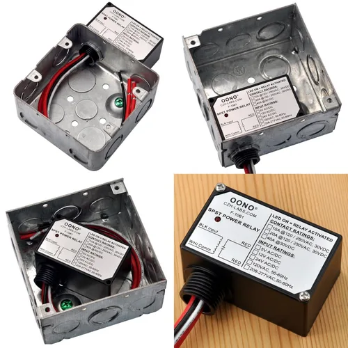 Miniatura 6 de Módulo de relé de potencia AC/DC 12V SPST 20Amp 250Vac/30Vdc, carcasa de plástico y precableado