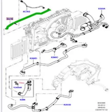 Miniatura 2 de LAND ROVER ORIGINAL MANGUERA DE AGUA RADIADOR DEGAS LINE RANGE ROVER 13 EN DISCOVERY 17 EN RANGE ROVER SPORT 14 EN LR146301