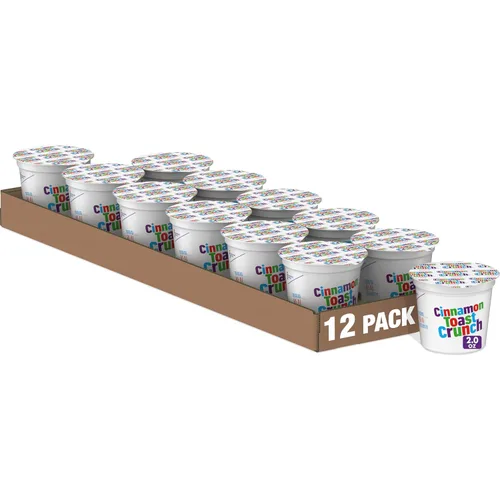 Cinnamon Toast Crunch Taza de cereales para desayuno, cereal de una sola porción, 2 onzas (paquete de 12)