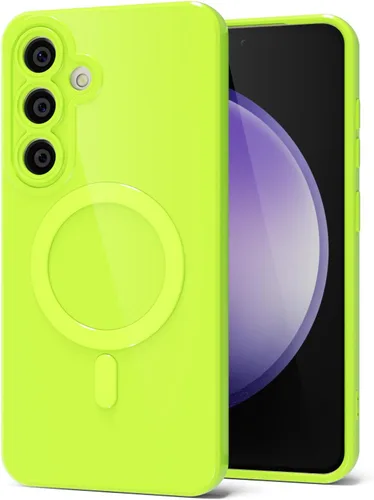 Miniatura 124 de Svanove para Samsung Galaxy S22 Funda de teléfono de silicona magnética, compatible con Magsafe, linda para mujeres, brillante color brillante, gel