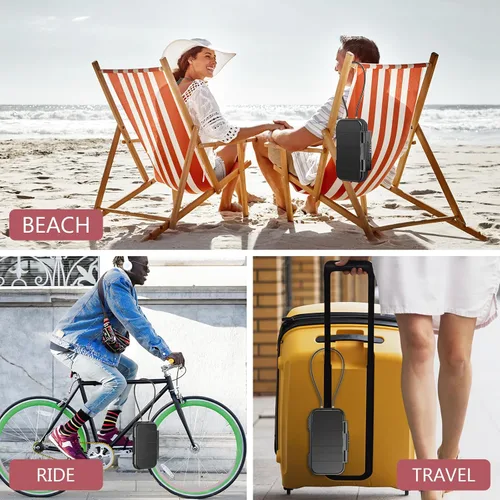 Miniatura 7 de LOFICOPER Caja de seguridad portátil, caja de seguridad de 4 dígitos, caja de seguridad de playa con cadena extraíble, diseño impermeable