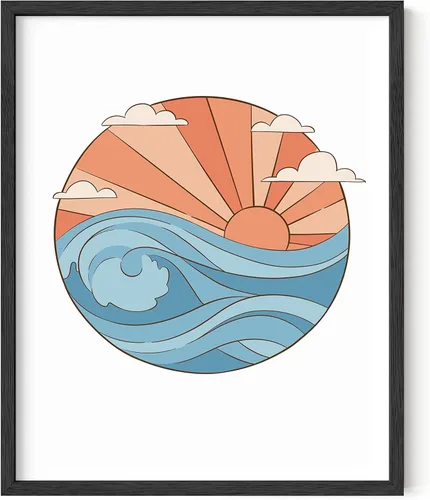 Miniatura 10 de HAUS AND HUES Arte de surf y cuadros de playa, póster de palmeras de California, arte de pared de palmeras de California, arte de pared de surf