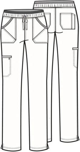 Miniatura 4 de Cherokee Iflex Scrubs for Women, Drawstring Tapered Leg Scrub Pants CK010