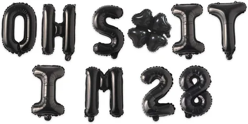 Miniatura 15 de Globos de látex de 16 pulgadas con texto en inglés "Oh I'm 14" Black Hallo Fourteen Cheers to 14 Years Old Theme Decor for Man Woman Happy 14th