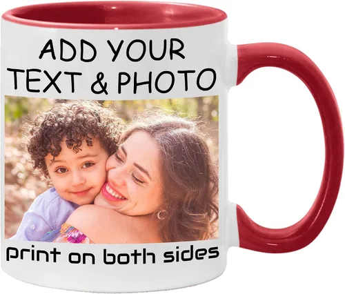 Miniatura 9 de Taza de café personalizada, crea un regalo único con tus fotos, texto y nombres, perfecta para mamá, papá, amigos y ocasiones especiales, 11 onzas