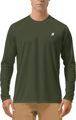 Miniatura 30 de Roadbox Camisas de Protección Solar UV UPF 50+ para Hombres Manga Larga SPF Rash Guard para Pesca Senderismo Natación Correr 2 Pack - blanco