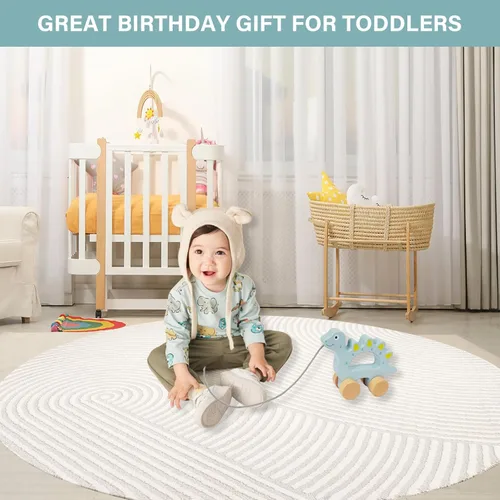 Miniatura 5 de Juguetes de Madera para Bebés Coche, Juguetes de Madera para Bebés, Juguetes de Arrastre para Niños Pequeños, Juguetes de Desarrollo para Niña