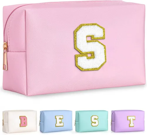 TOPEAST - Bolso de maquillaje para mujer, Rosado, Small (3