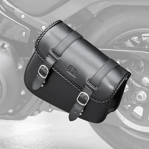 Miniatura 6 de Bolsa de brazo oscilante KEMIMOTO para motocicleta de 10L, bolsas laterales izquierdas, bolsas de brazo oscilante con cuero sintético, compatibles