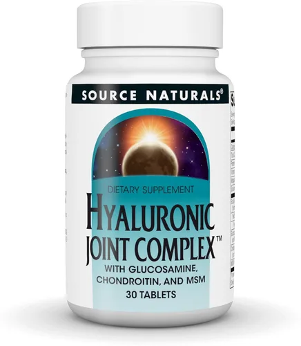 Source Naturals Complejo articular hialurónico con glucosamina, condroitina y MSM Extra Strength - 30 Tabletas
