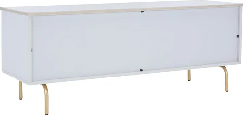 Miniatura 7 de SAFAVIEH Genevieve - Soporte de TV para pantalla plana de hasta 65 pulgadas, acabado lavado gris y blanco, gabinete de almacenamiento moderno